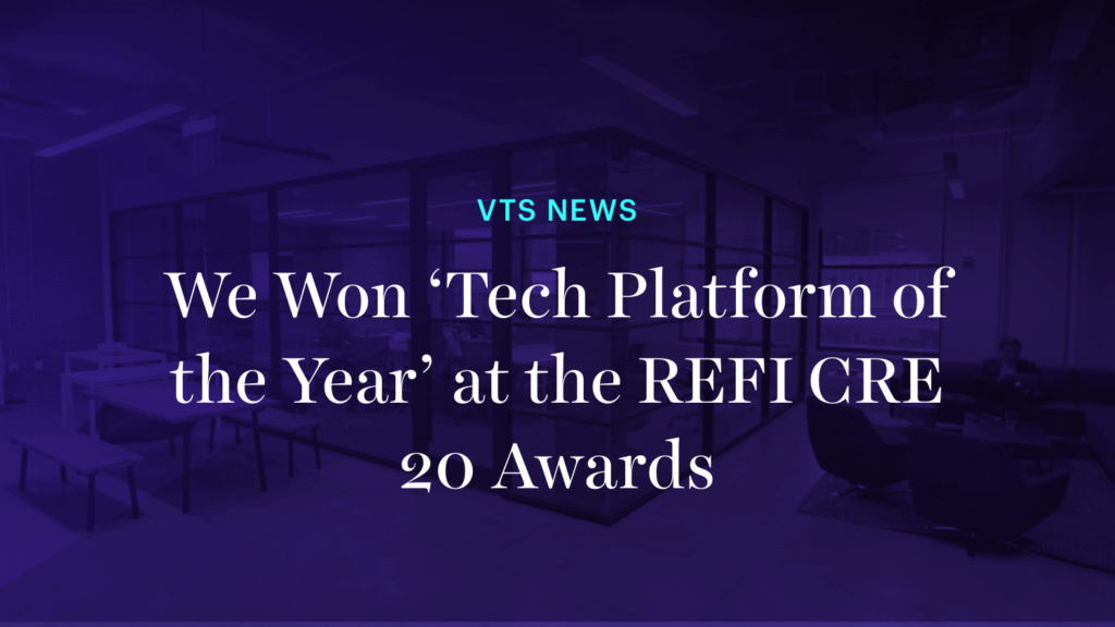 VTS Named CRE’s Tech Platform of the Year at the REFI Awards