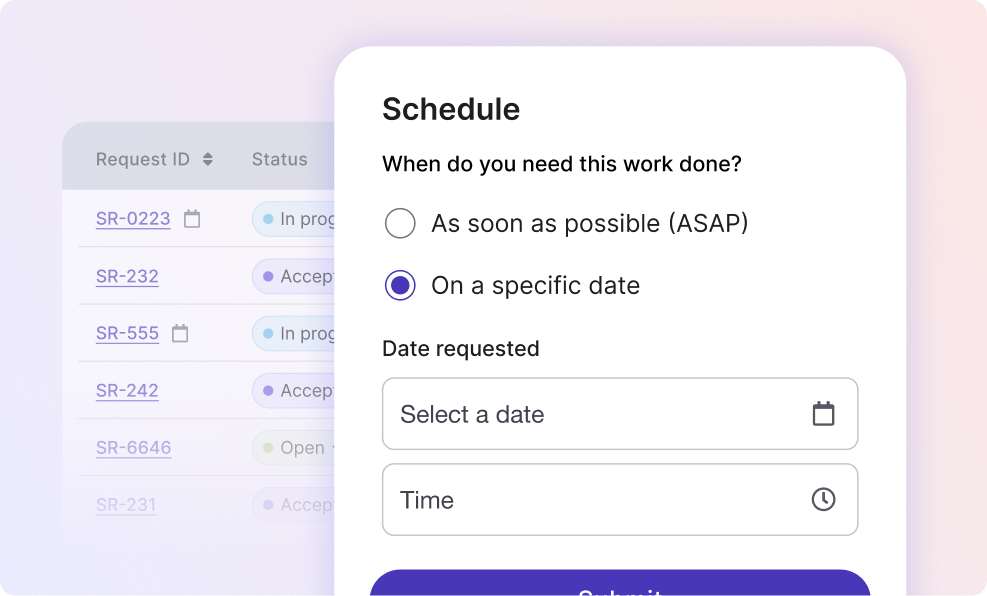 Service Request Scheduling