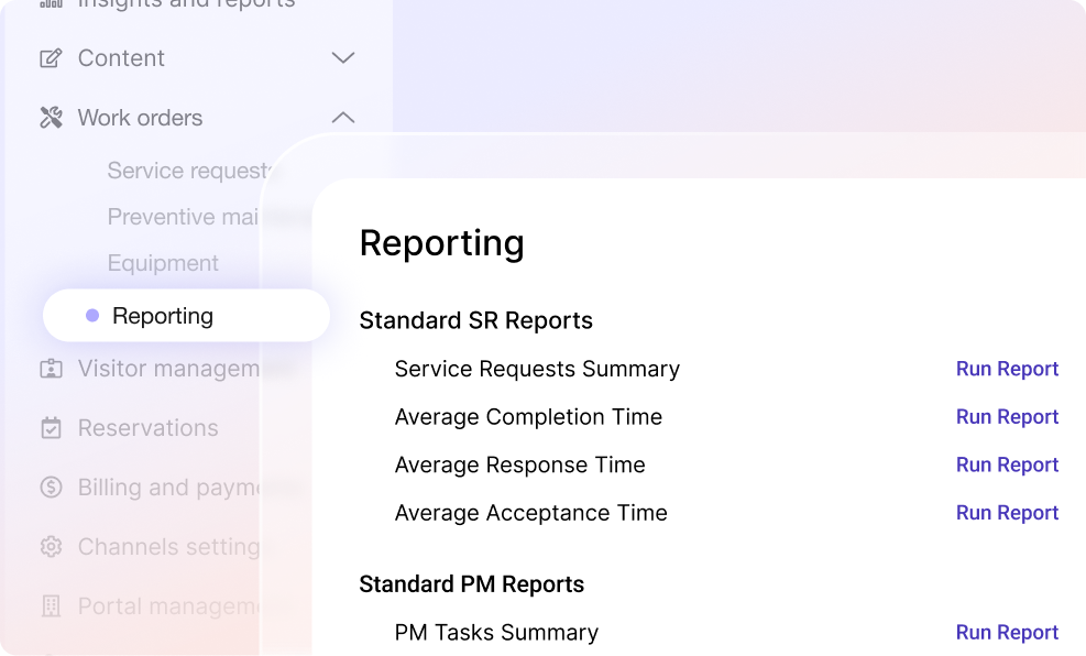 Work Order Reporting