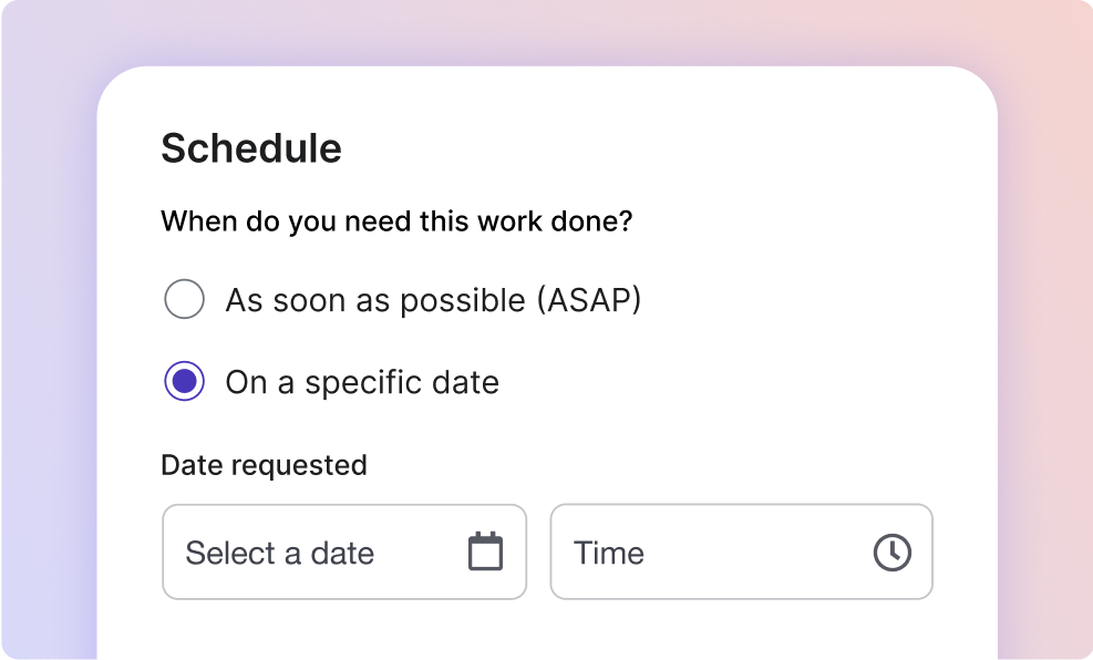 Scheduled Service Requests
